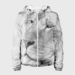 Куртка с капюшоном женская Мудрый лев, цвет: 3D-белый