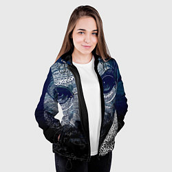 Куртка с капюшоном женская Стив Джобс, цвет: 3D-черный — фото 2