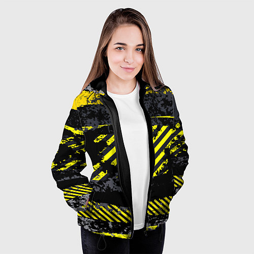 Женская куртка Grunge Line / 3D-Черный – фото 3