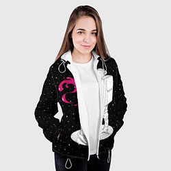 Куртка с капюшоном женская Космическая струя, цвет: 3D-белый — фото 2