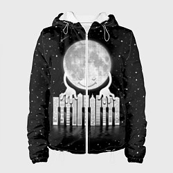 Куртка с капюшоном женская Лунная мелодия, цвет: 3D-белый