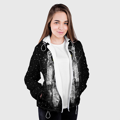Женская куртка Музыкальный космонавт / 3D-Белый – фото 3