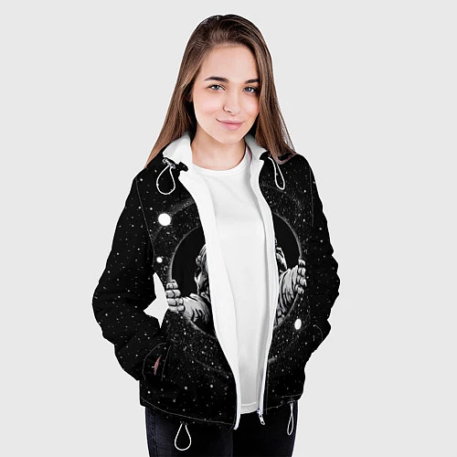 Женская куртка Черная дыра / 3D-Белый – фото 3