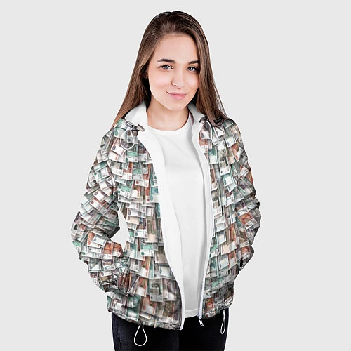 Женская куртка Российские деньги / 3D-Белый – фото 3