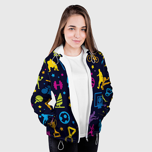 Женская куртка Я чемпион / 3D-Белый – фото 3