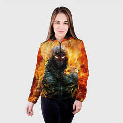 Куртка с капюшоном женская Disturbed: Monster Flame, цвет: 3D-черный — фото 2