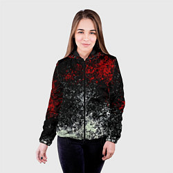 Куртка с капюшоном женская Взрыв красок, цвет: 3D-черный — фото 2