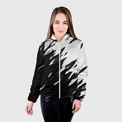 Куртка с капюшоном женская Black & white, цвет: 3D-белый — фото 2