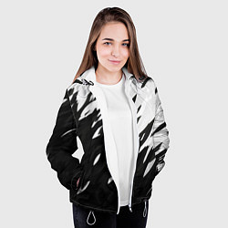 Куртка с капюшоном женская Black & white, цвет: 3D-белый — фото 2