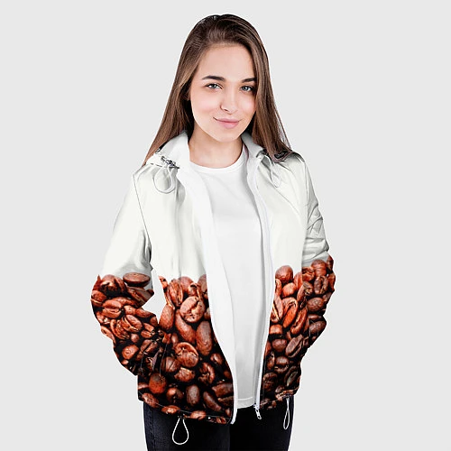 Женская куртка Coffee / 3D-Белый – фото 3