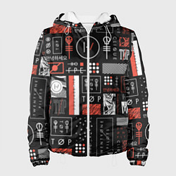 Куртка с капюшоном женская 21 Pilots: Geometry, цвет: 3D-белый