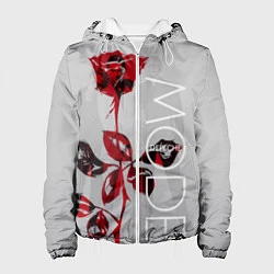Куртка с капюшоном женская Depeche Mode: Red Rose, цвет: 3D-белый