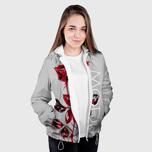 Женская куртка Depeche Mode: Red Rose / 3D-Белый – фото 3