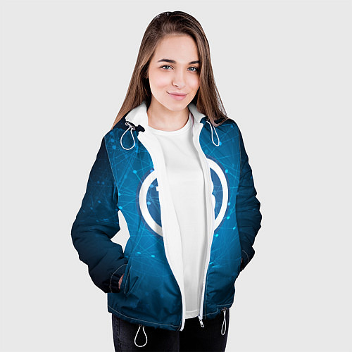 Женская куртка Bitcoin Blue / 3D-Белый – фото 3