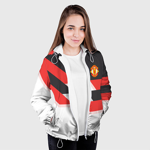 Женская куртка Manchester United: Stipe / 3D-Белый – фото 3