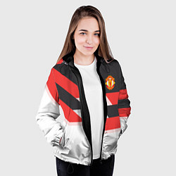 Куртка с капюшоном женская Manchester United: Stipe, цвет: 3D-черный — фото 2