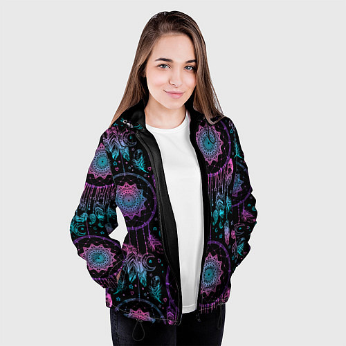 Женская куртка Ловцы снов / 3D-Черный – фото 3