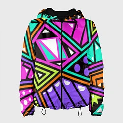 Куртка с капюшоном женская Geometry, цвет: 3D-черный