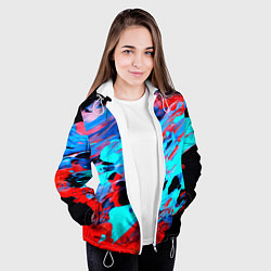 Куртка с капюшоном женская Краски лета, цвет: 3D-белый — фото 2