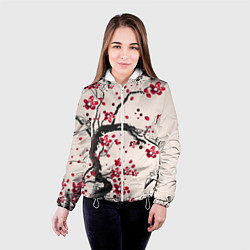 Куртка с капюшоном женская Сакура, цвет: 3D-белый — фото 2