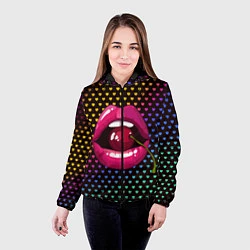 Куртка с капюшоном женская Pop art, цвет: 3D-черный — фото 2