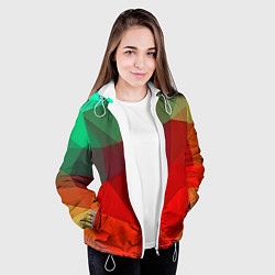 Куртка с капюшоном женская Abstraction colorise, цвет: 3D-белый — фото 2