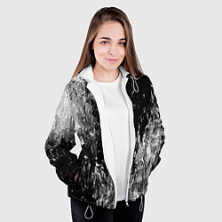 Куртка с капюшоном женская GRAY&BLACK, цвет: 3D-белый — фото 2