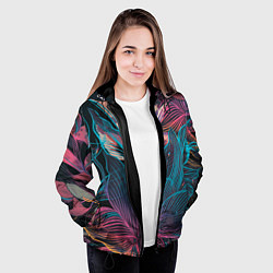 Куртка с капюшоном женская Авангард страсти, цвет: 3D-черный — фото 2