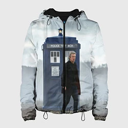 Куртка с капюшоном женская Доктор кто, цвет: 3D-черный