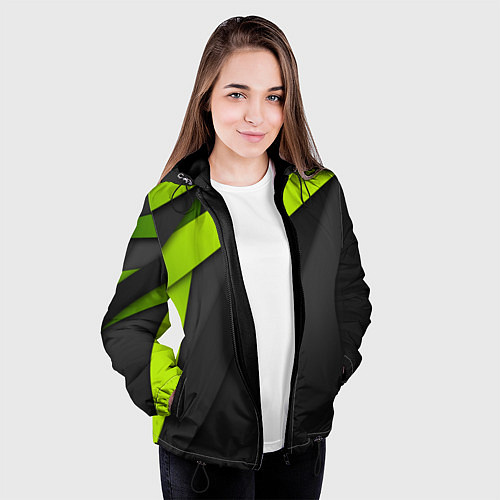 Женская куртка Спортивная геометрия 6 / 3D-Черный – фото 3