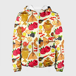 Куртка с капюшоном женская Народная кухня, цвет: 3D-белый