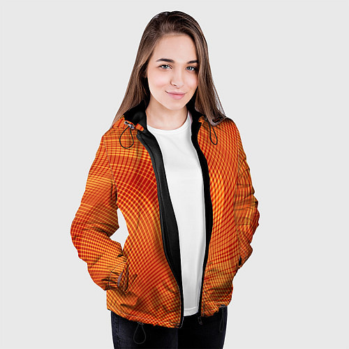 Женская куртка Abstract waves / 3D-Черный – фото 3