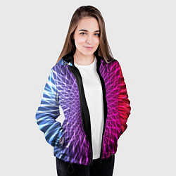 Куртка с капюшоном женская Плетение, цвет: 3D-черный — фото 2