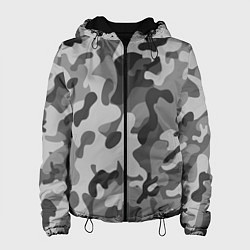 Куртка с капюшоном женская Ночной Камуфляж 1, цвет: 3D-черный