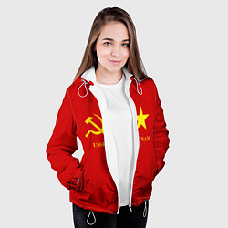 Куртка с капюшоном женская СССР и Вьетнам цвета 3D-белый — фото 2