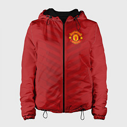 Куртка с капюшоном женская Manchester United: Red Lines, цвет: 3D-черный