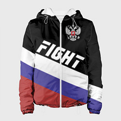 Куртка с капюшоном женская Fight Russia, цвет: 3D-белый