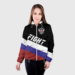 Куртка с капюшоном женская Fight Russia, цвет: 3D-белый — фото 2