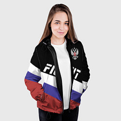Куртка с капюшоном женская Fight Russia, цвет: 3D-черный — фото 2