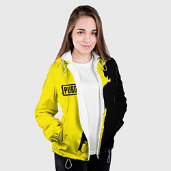 Куртка с капюшоном женская PUBG: Yellow Shadow, цвет: 3D-белый — фото 2