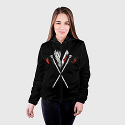 Куртка с капюшоном женская Викинги, цвет: 3D-черный — фото 2