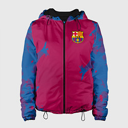 Куртка с капюшоном женская FC Barcelona: Purple Original, цвет: 3D-черный