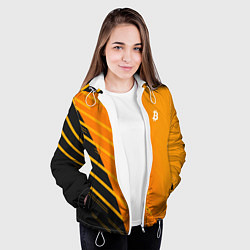 Куртка с капюшоном женская Bitcoin Style, цвет: 3D-белый — фото 2