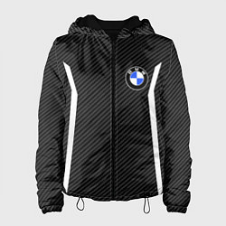 Куртка с капюшоном женская BMW CARBON БМВ КАРБОН, цвет: 3D-черный