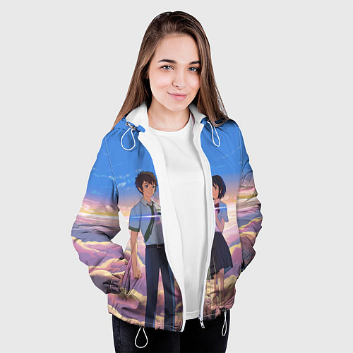 Женская куртка Your Name / 3D-Белый – фото 3