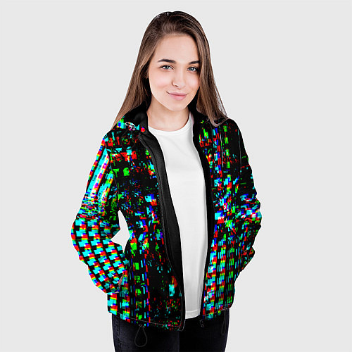Женская куртка Optical Glitch / 3D-Черный – фото 3