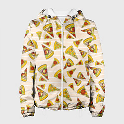 Куртка с капюшоном женская Pizza Love, цвет: 3D-белый