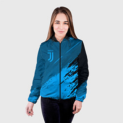 Куртка с капюшоном женская FC Juventus: Blue Original, цвет: 3D-черный — фото 2