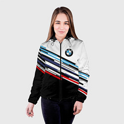 Куртка с капюшоном женская BMW BRAND COLOR БМВ, цвет: 3D-черный — фото 2