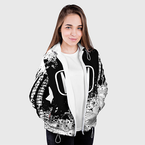 Женская куртка Honda: Black Spray / 3D-Белый – фото 3